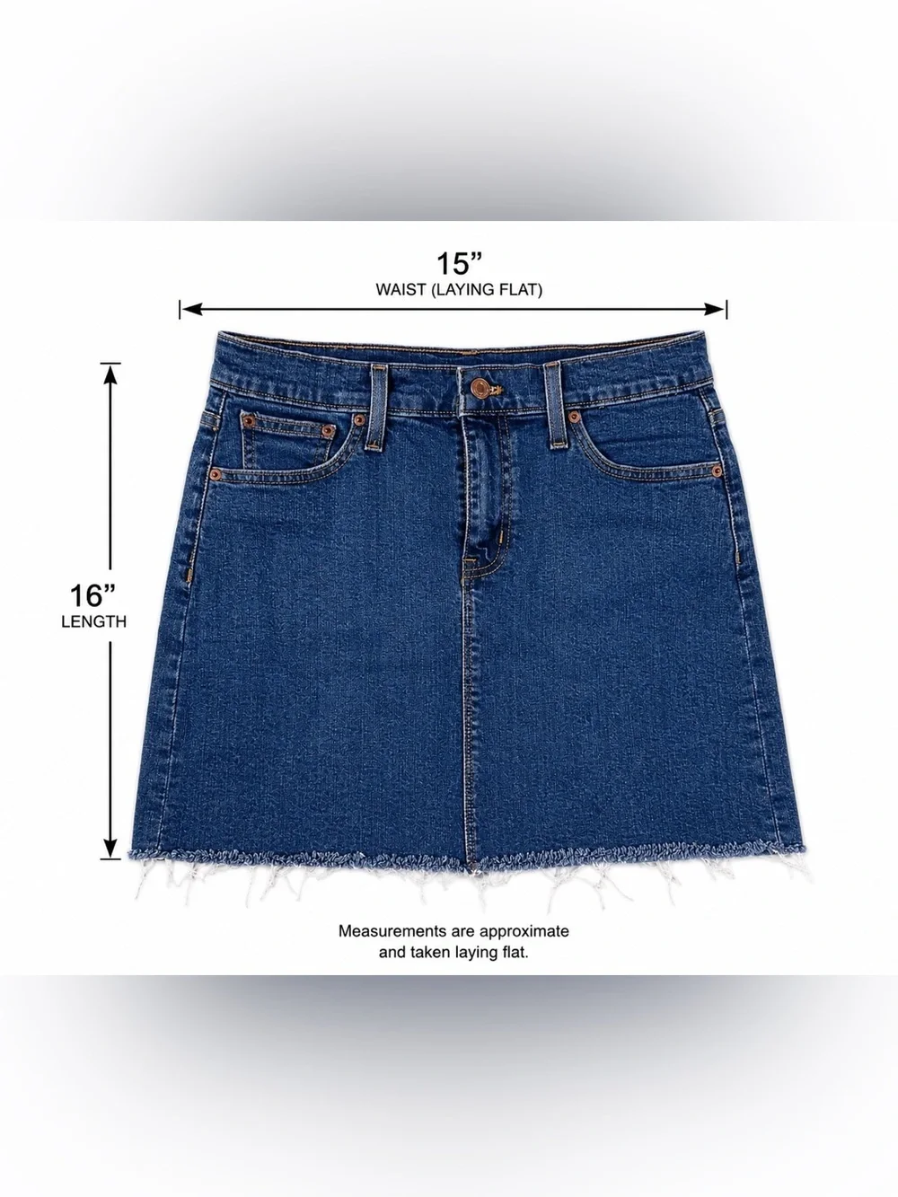 J.Crew Mercantile Denim Mini Skirt Womens 4 Blue Raw Hem Stretch Jean
